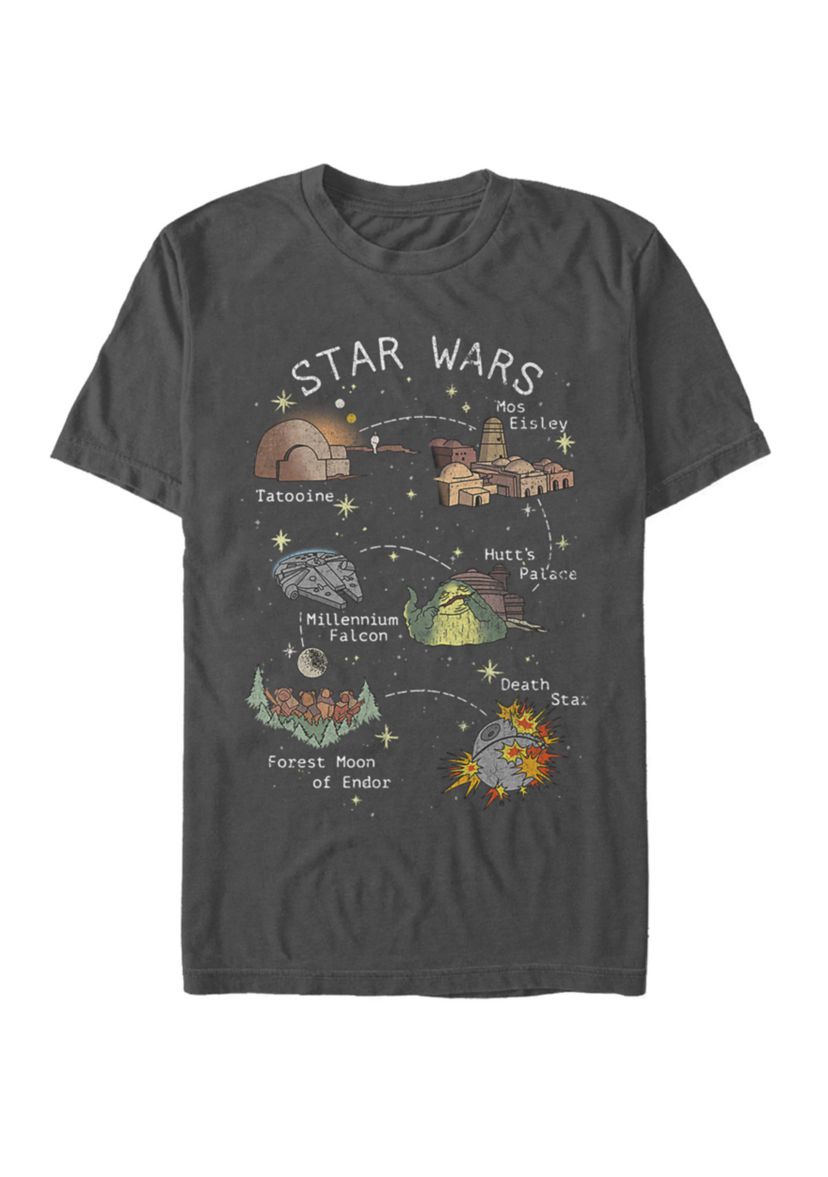 Vibrant Pop Art Map Short Sleeve T-Shirt 