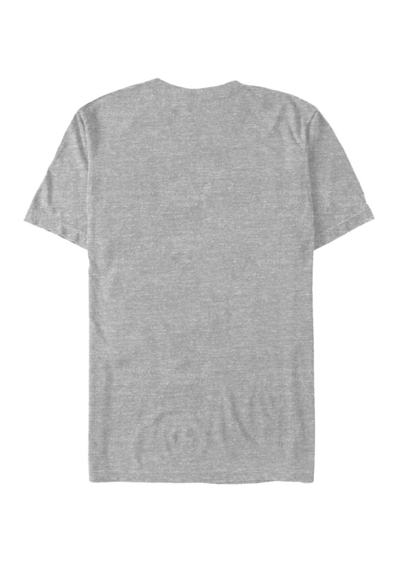 Distressed Comic Strip Portraits Short Sleeve Graphic T-Shirt 