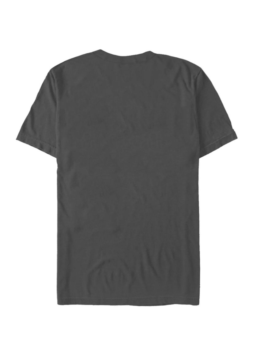 Death Star and Millennium Falcon Logo Short Sleeve Graphic T-Shirt 