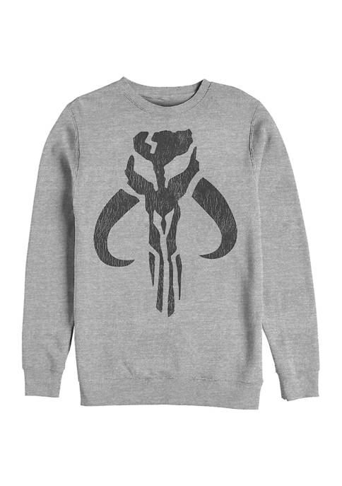 Star Wars Mando Symbol Graphic Crew Fleece Sweatshirt