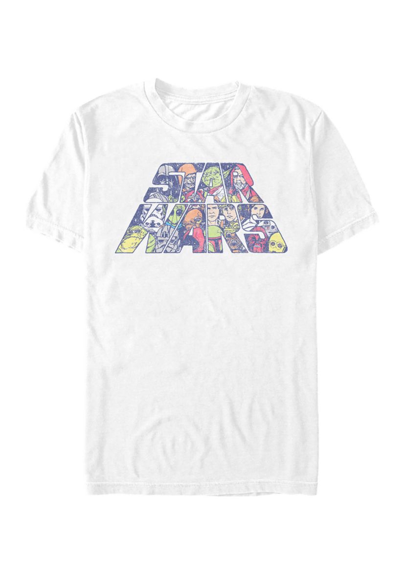 Slant Characters Graphic T-Shirt
