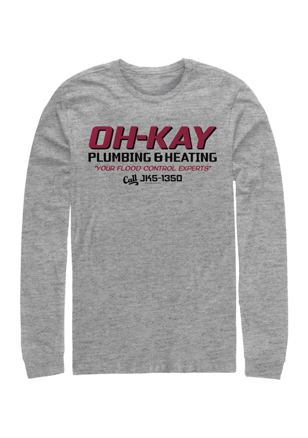 Home Alone OH-KAY Plumbing Long Sleeve Crew Graphic T-Shirt