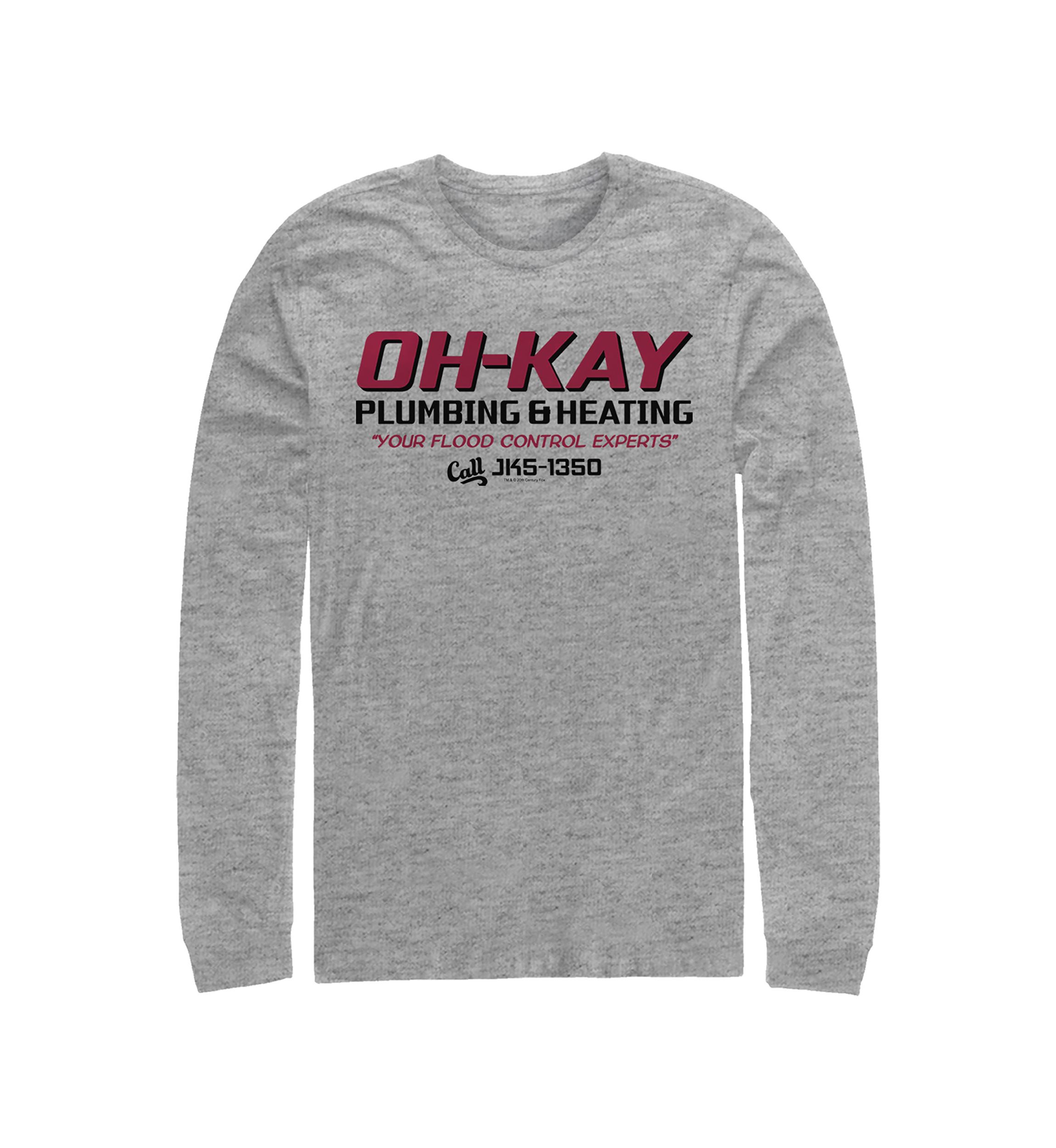 Home Alone OH-KAY Plumbing Long Sleeve Crew Graphic T-Shirt