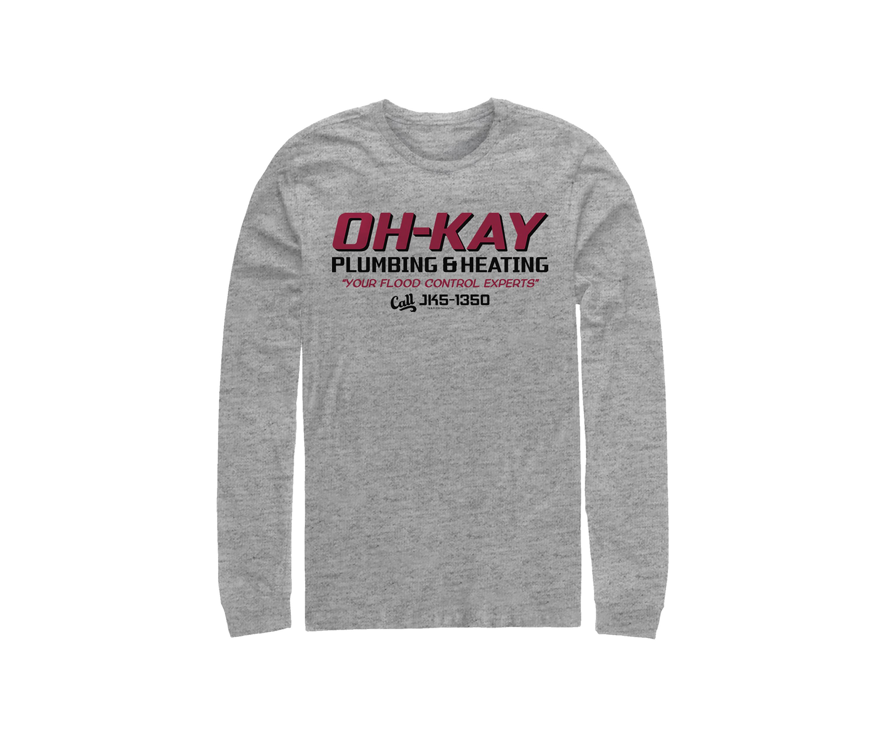 Home Alone OH-KAY Plumbing Long Sleeve Crew Graphic T-Shirt