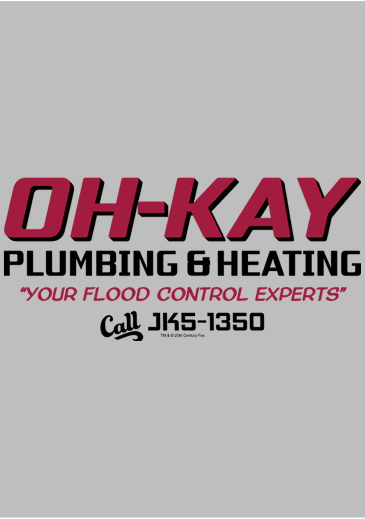 Home Alone OH-KAY Plumbing Long Sleeve Crew Graphic T-Shirt