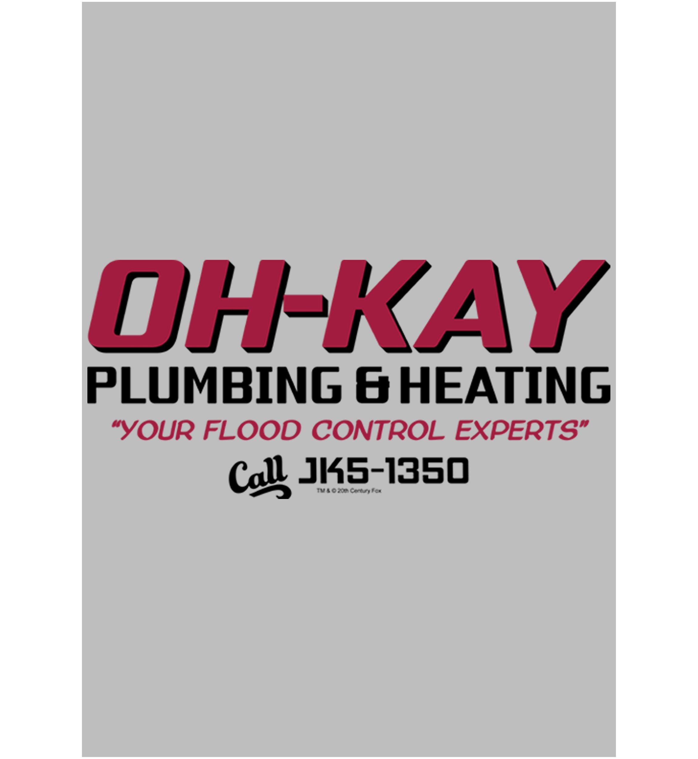 Home Alone OH-KAY Plumbing Long Sleeve Crew Graphic T-Shirt