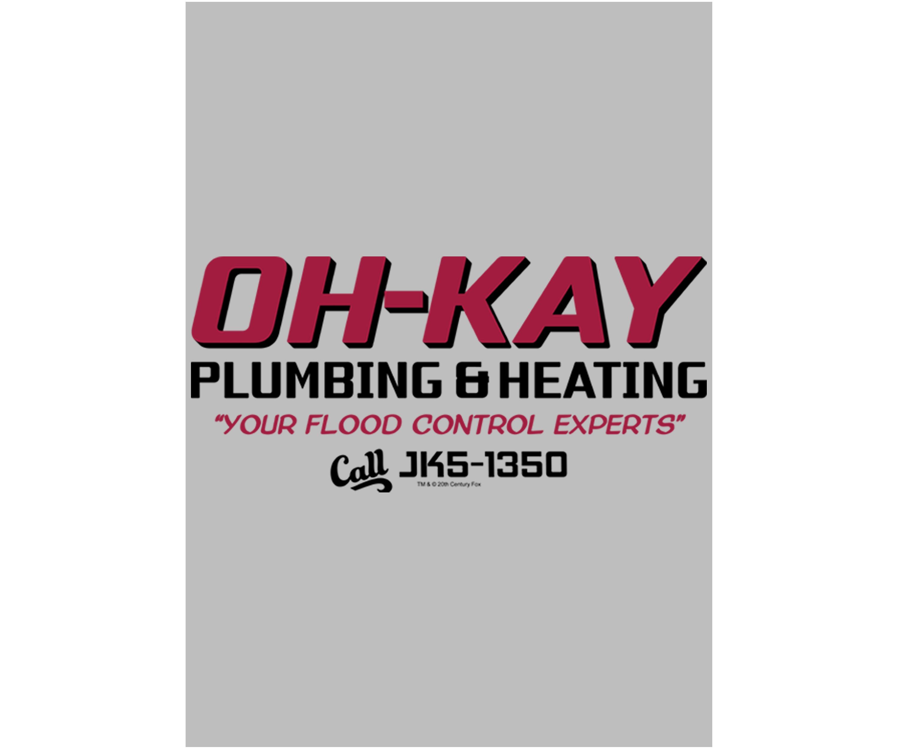 Home Alone OH-KAY Plumbing Long Sleeve Crew Graphic T-Shirt