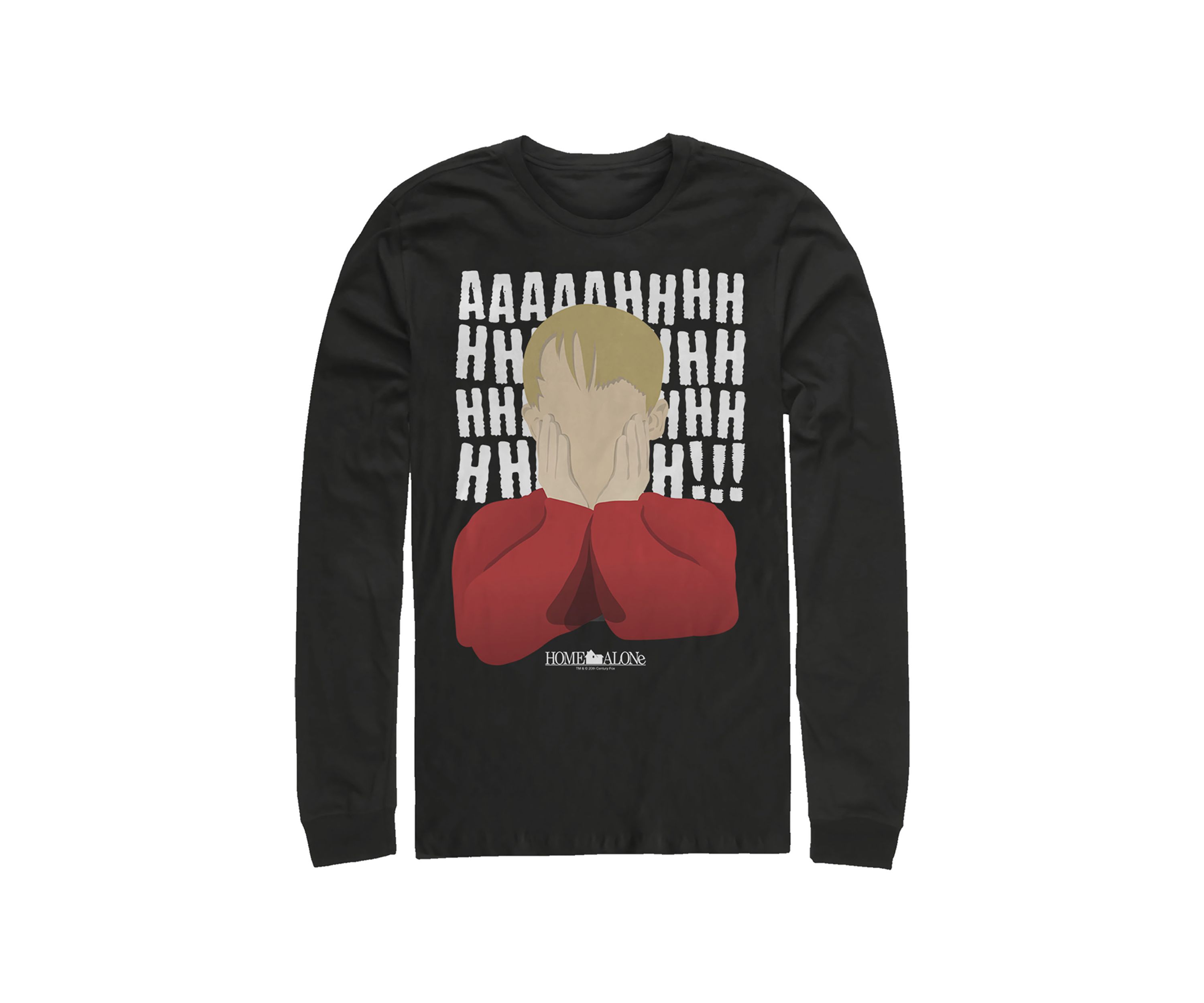 Home Alone AHHH Long Sleeve Crew Graphic T-Shirt