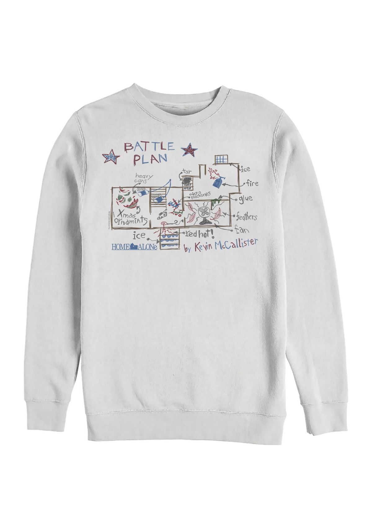 Home Alone Kevins Plan Crew Fleece Graphic Sweatshirt