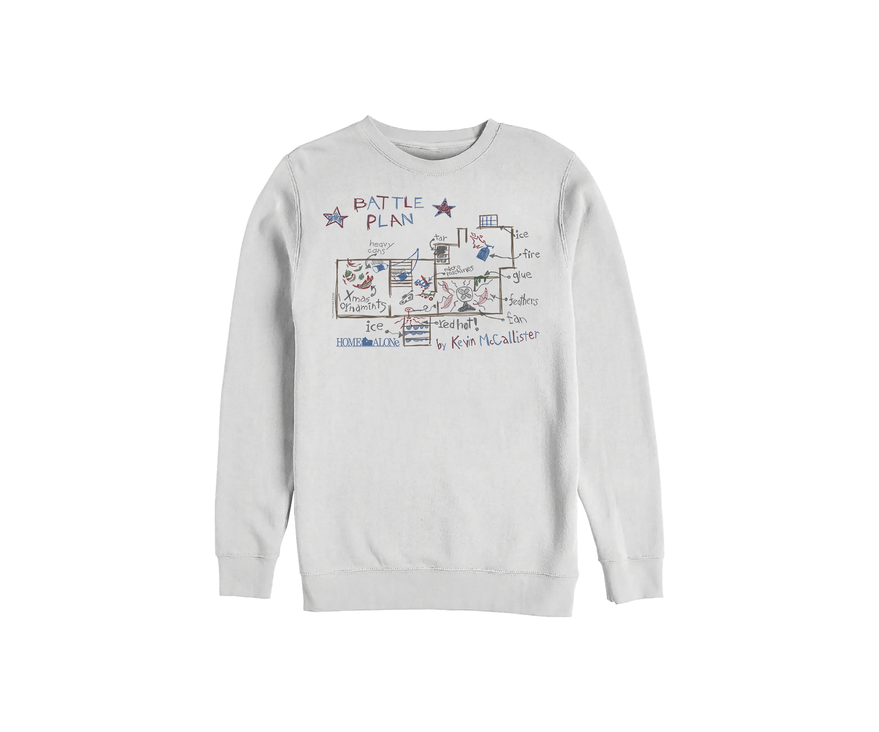 Home Alone Kevins Plan Crew Fleece Graphic Sweatshirt