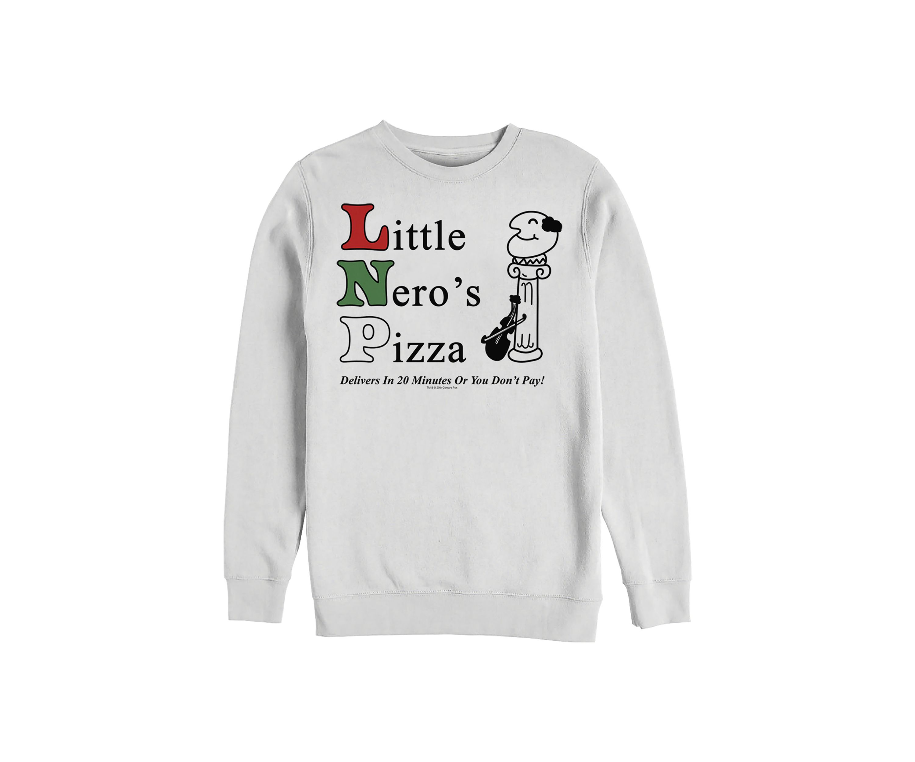  Home Alone Little Neros Pizza Crew Fleece Graphic Sweatshirt