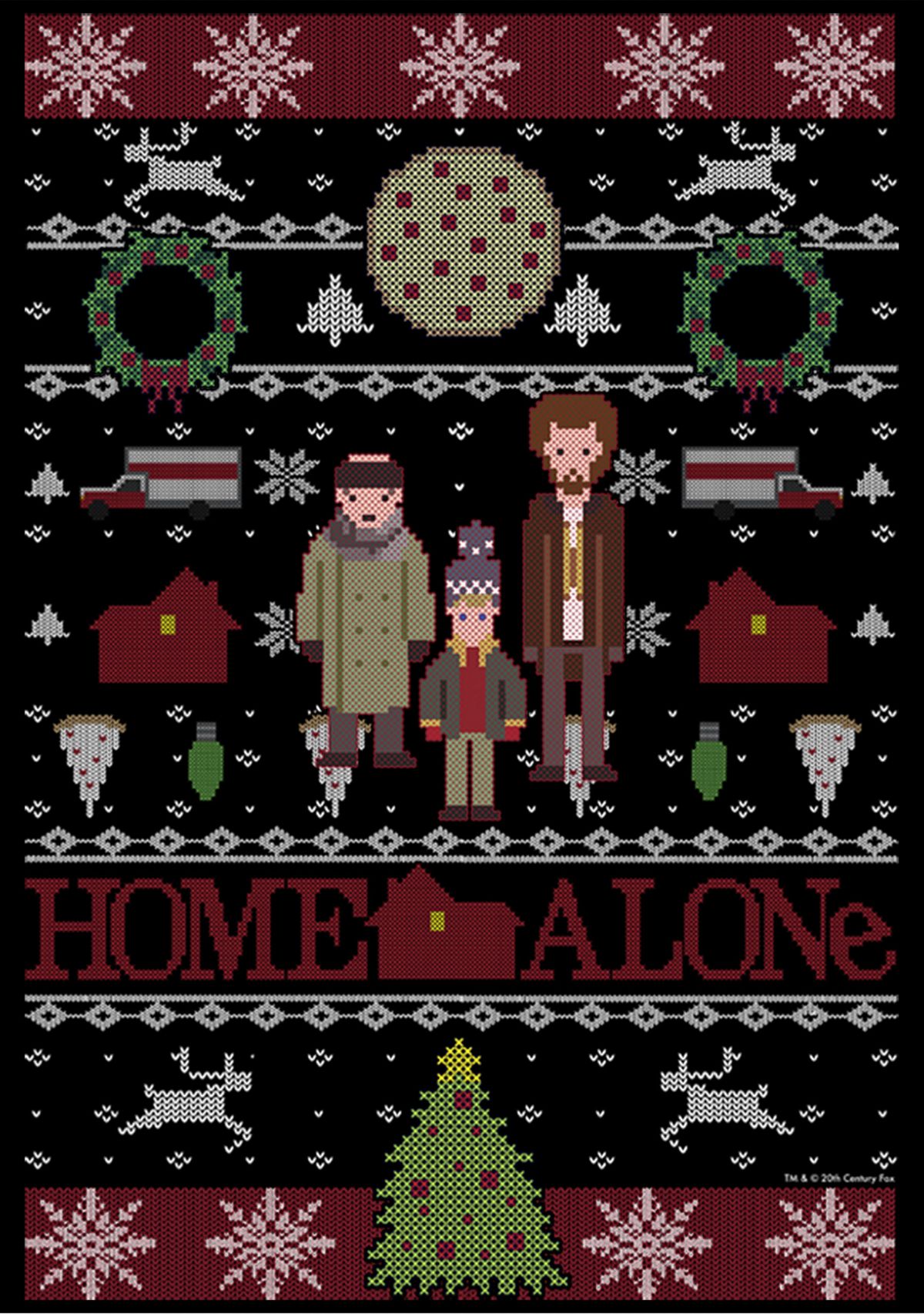 Home Alone Sweater Alone Crew Fleece Graphic Sweater