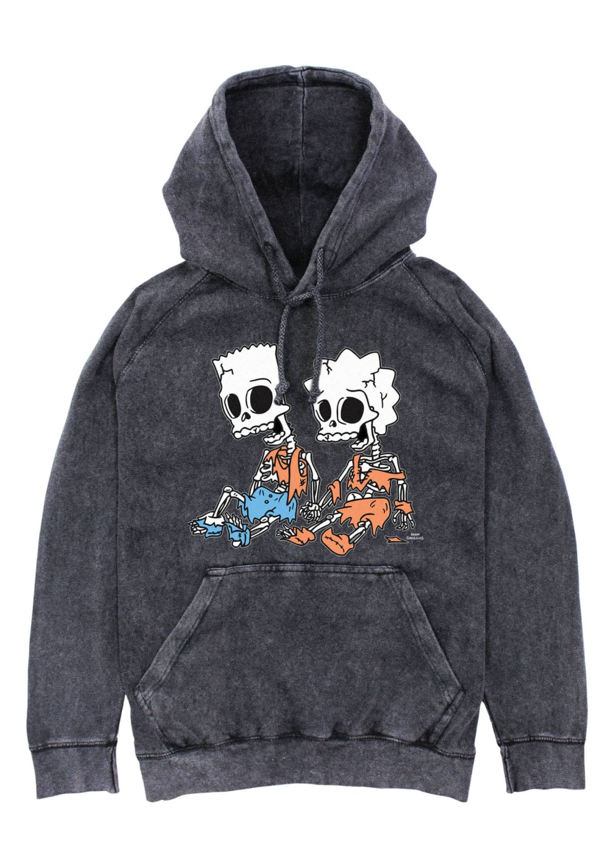 Skeleton Bart And Lisa Graphic Fleece Hoodie