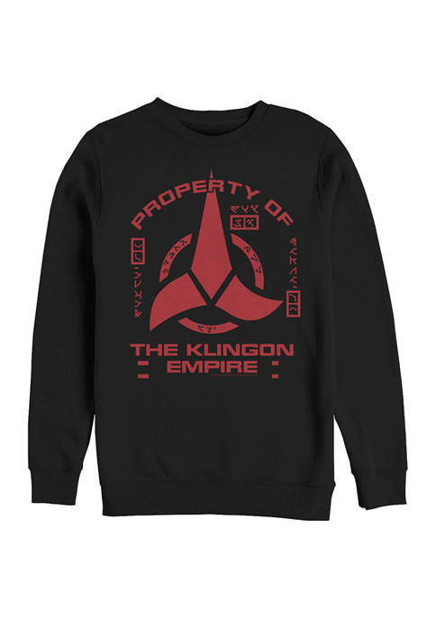 STAR TREK Klingon Empire Graphic Crew Fleece Sweatshirt