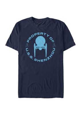 Star Trek Men's Property Of Uss Shenzhou Graphic T-Shirt, Navy Blue, Medium -  0196033916330