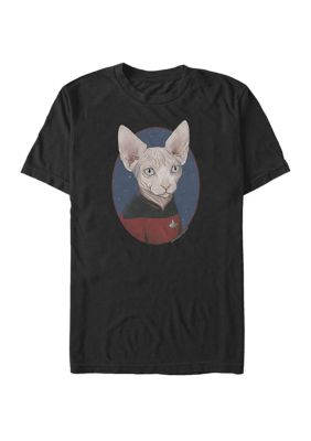 Star Trek Men's Big & Tall Jean-Luc Picard Cat Portrait Short Sleeve Graphic T-Shirt -  3203739TKNG003910001004