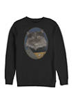 Worf Cat Graphic Crew Fleece Sweatshirt 