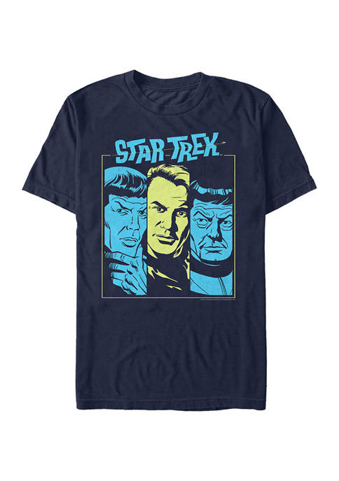 STAR TREK Pop Color Face Graphic T-Shirt