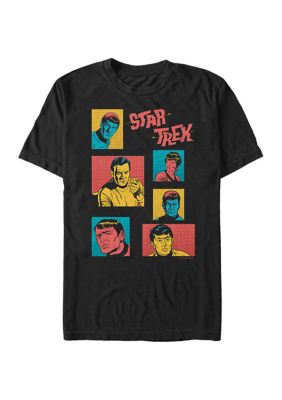 Star Trek Men's Pop Characters Graphic T-Shirt, Black, Large -  0194747038928