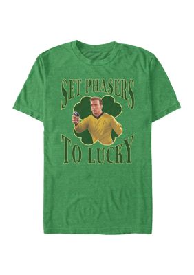 Star Trek Men's Kirk Phasers To Lucky T-Shirt