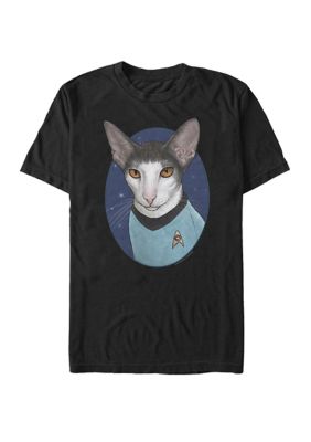 Star Trek Men's Big & Tall Spock Cat Portrait Short Sleeve Graphic T-Shirt -  3203739TKOG018510001004