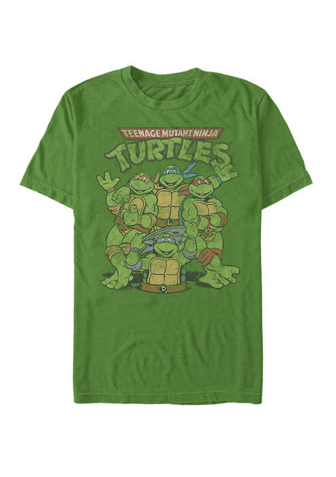 Teenage Mutant Ninja Turtles Classic Retro Logo Short Sleeve T-Shirt