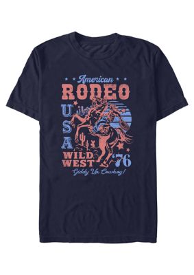 V-Line Men's American Rodeo Wild West Graphic T-Shirt, Navy Blue, 3XL