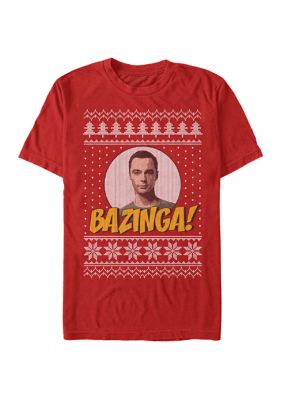 The Big Bang Theory Men’s Big Bang Theory Short Sleeve T-Shirt, Red, 3XL