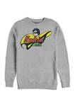 Joker Urban Logo Repeating Distressed Graphic Crew Fleece Sweatshirt