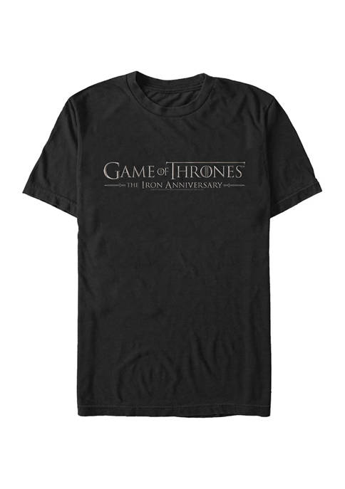Game of Thrones Metal Logo Horizontal Graphic T-Shirt