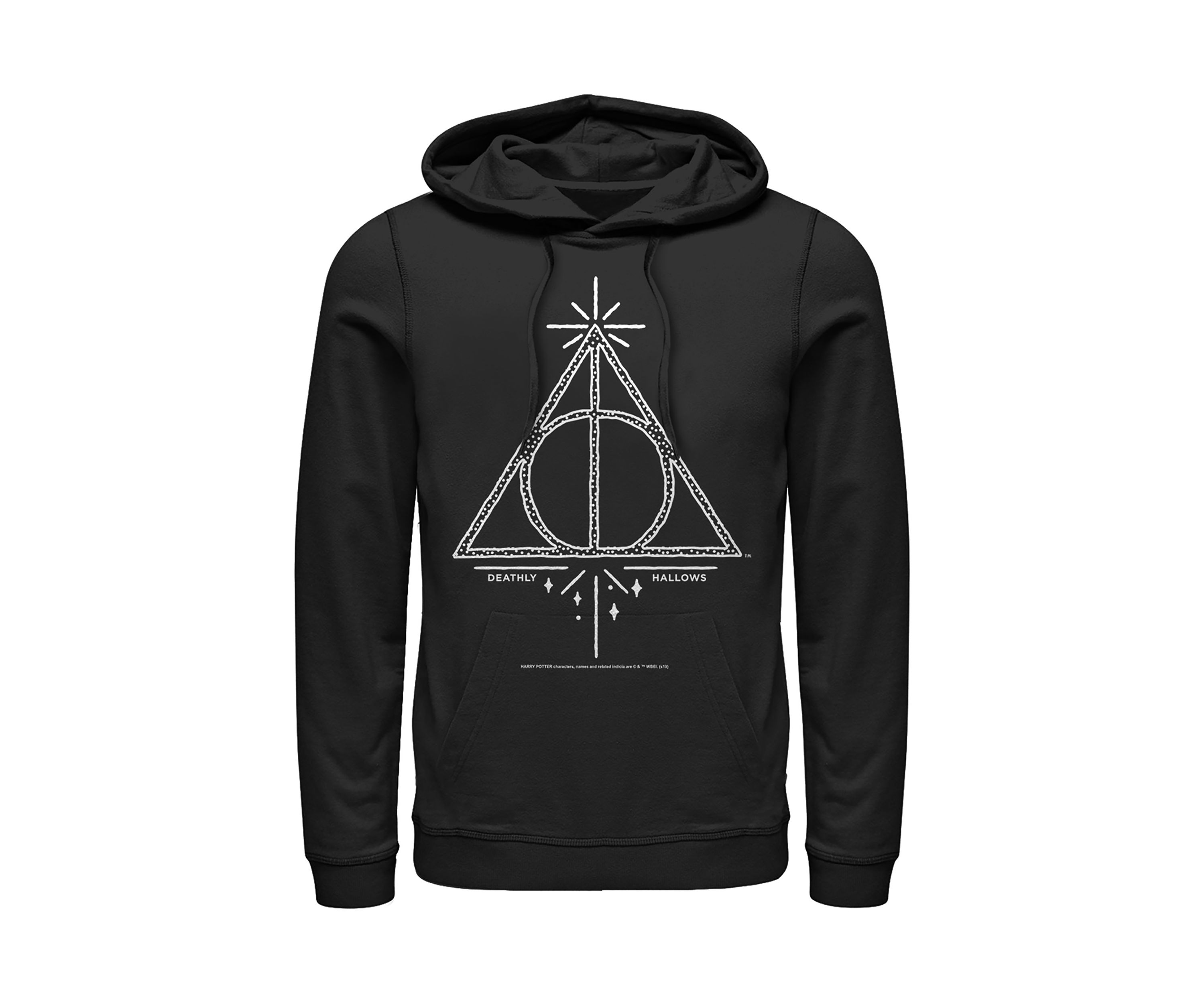 Harry Potter Deathly Hallows Line Symbol Fleece Graphic Hoodie