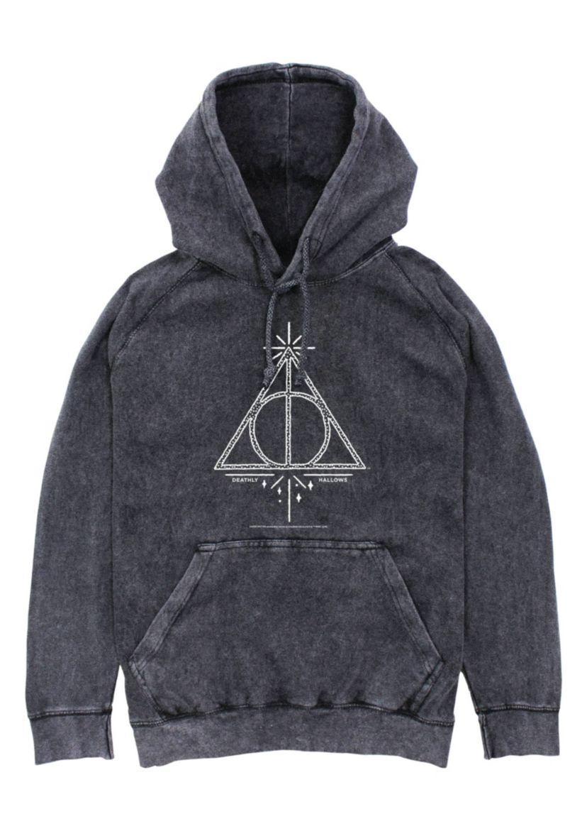 Deathly Hallows Line Symbol Graphic Fleece Hoodie
