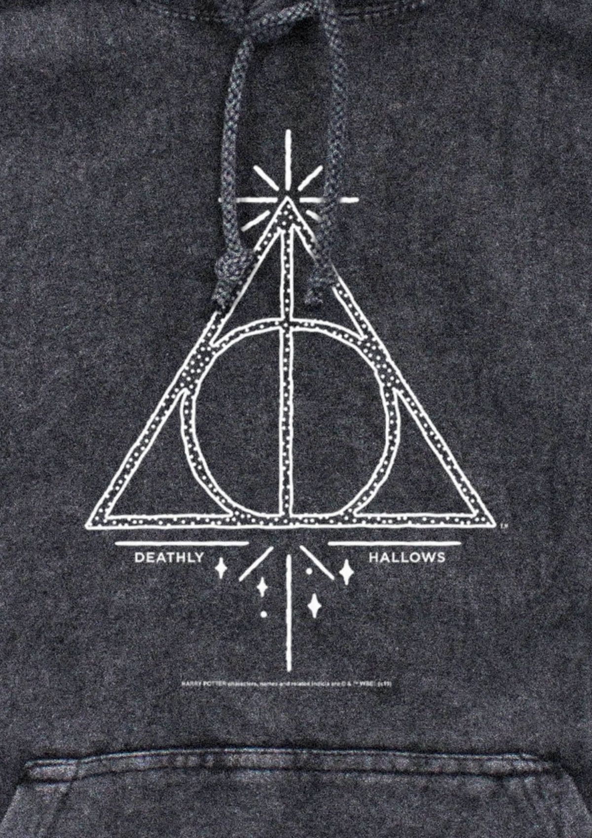 Deathly Hallows Line Symbol Graphic Fleece Hoodie