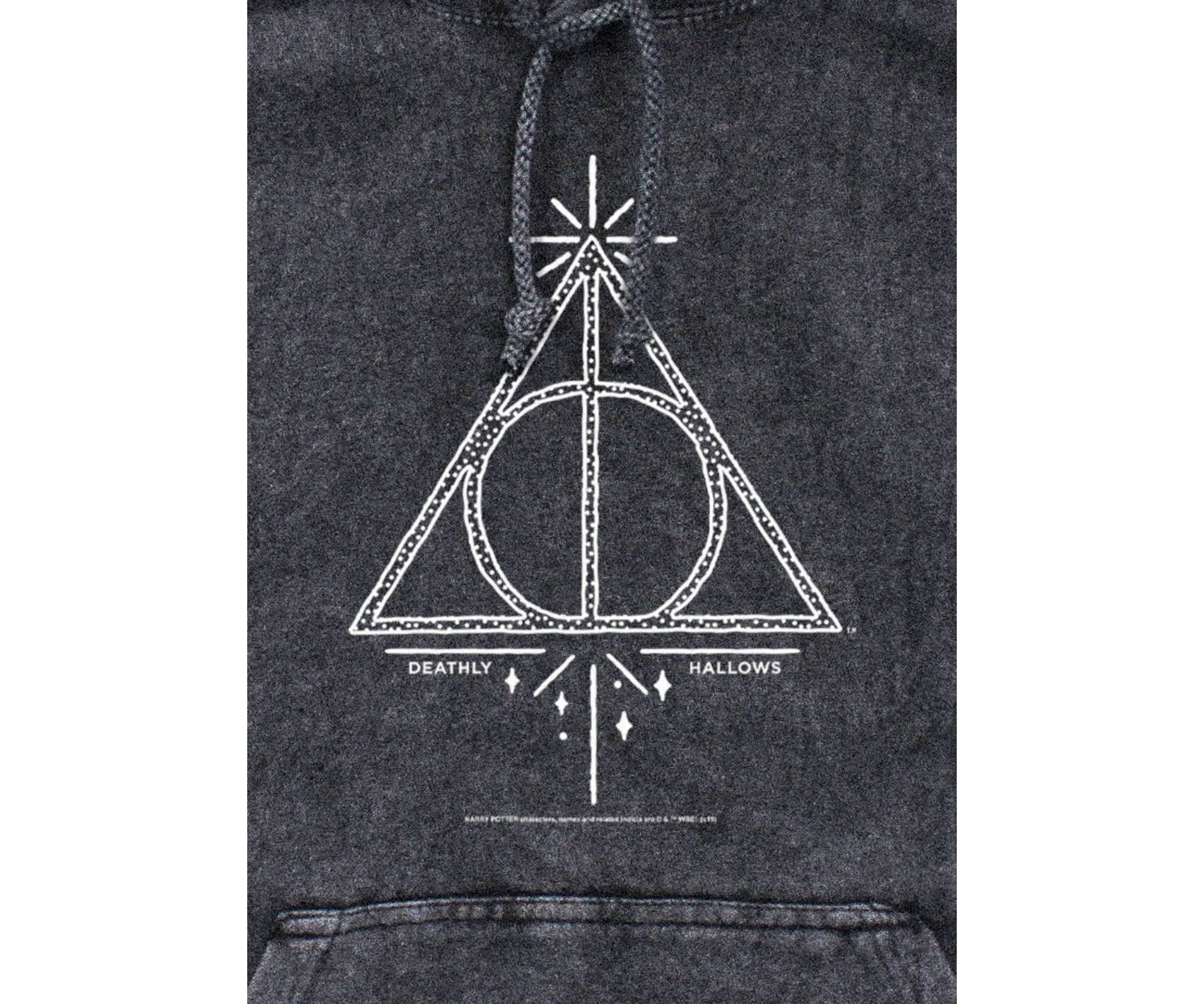 Deathly Hallows Line Symbol Graphic Fleece Hoodie