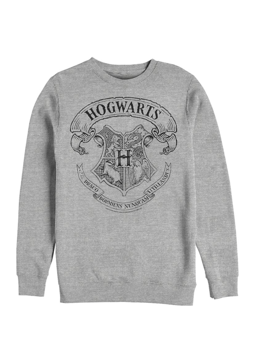 Harry Potter Hogwarts Crest Crew Fleece Graphic Sweatshirt