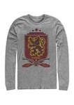 Harry Potter Gryffindor Shield Long Sleeve Graphic Crew T-Shirt 
