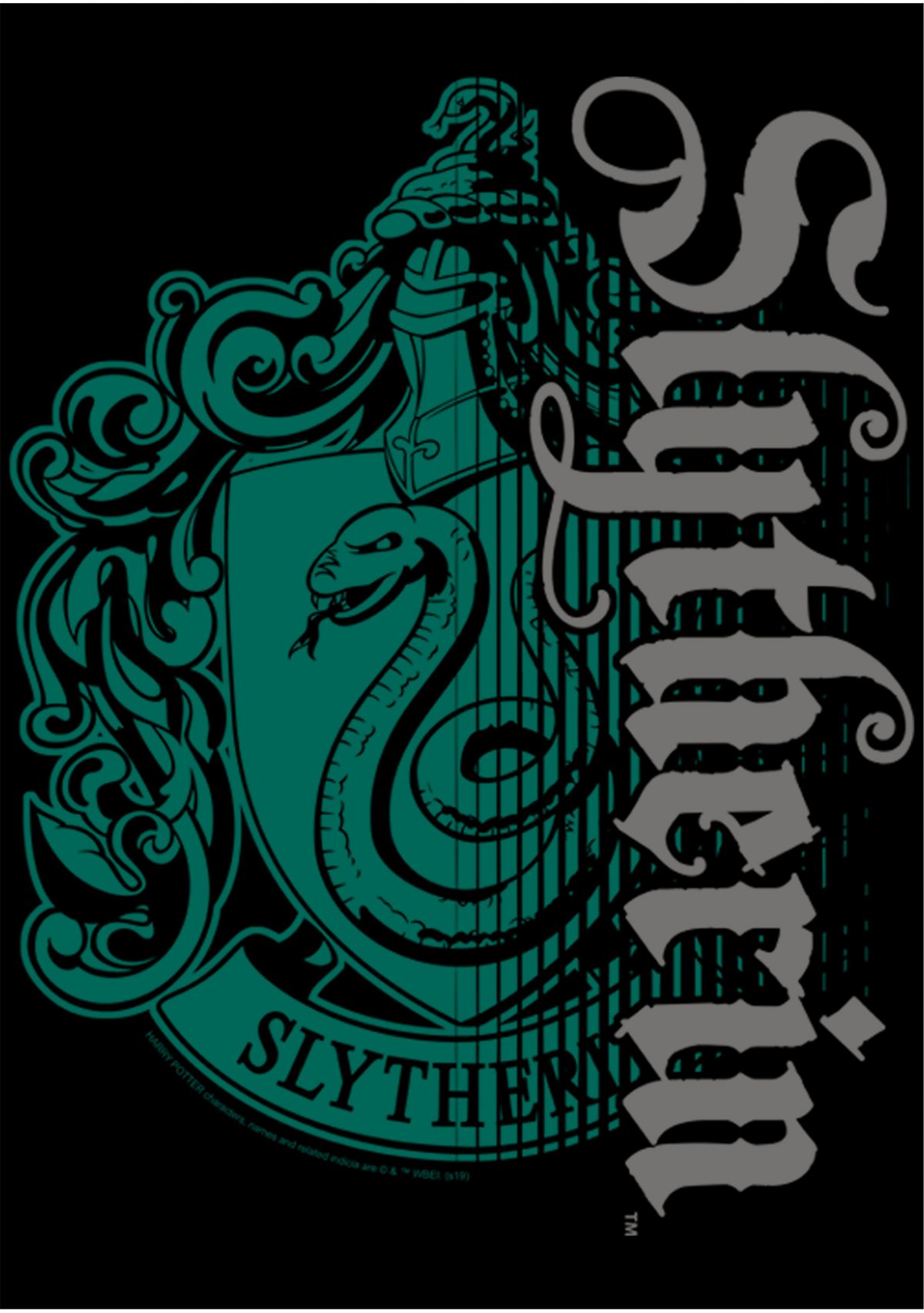  Harry Potter Green Crest Fleece Graphic Hoodie