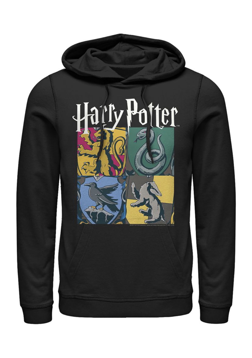 Harry Potter All Houses Fleece Graphic Hoodie