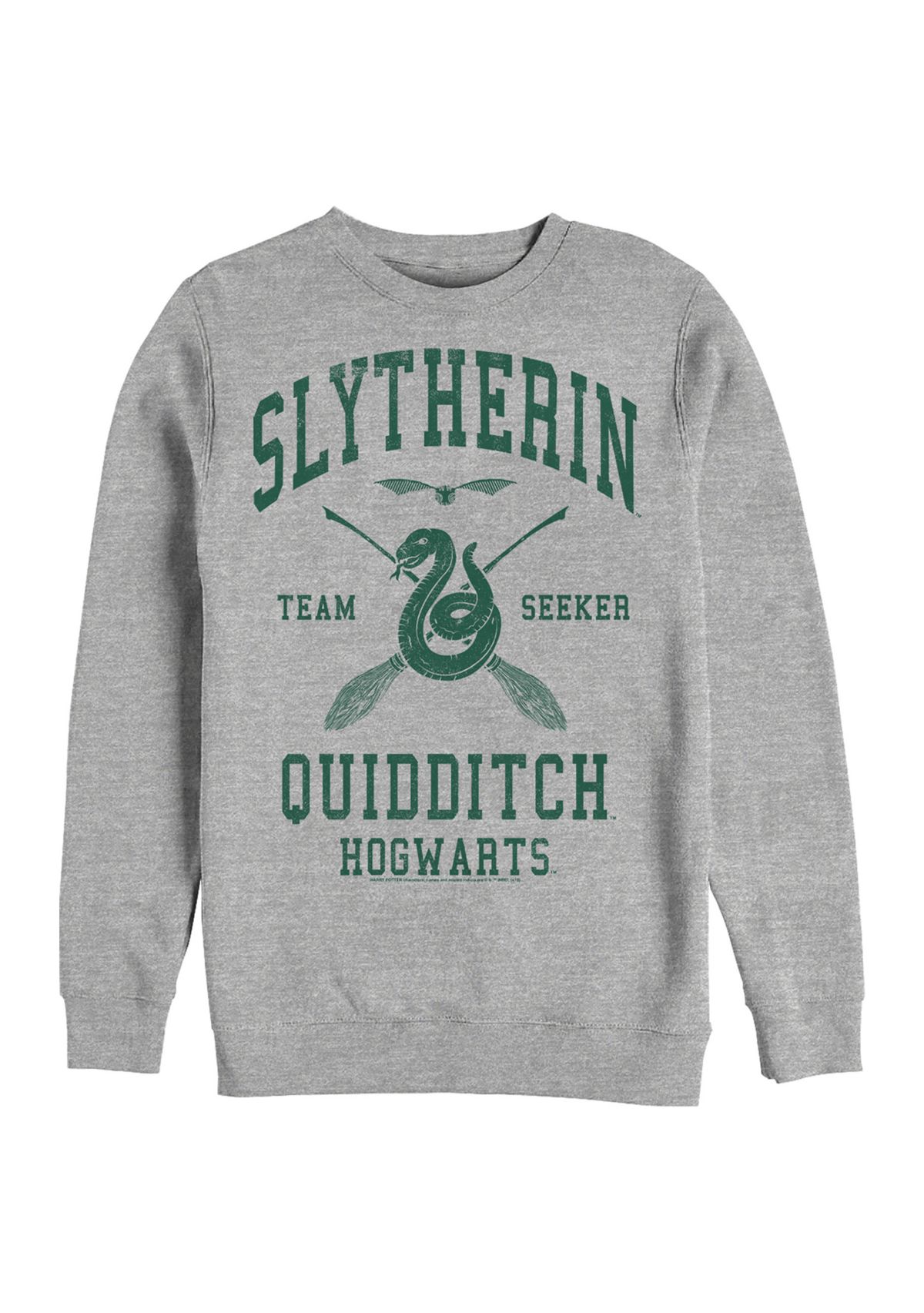 Harry Potter Slytherin Quidditch Seeker Crew Fleece Graphic Graphic Sweatshirt