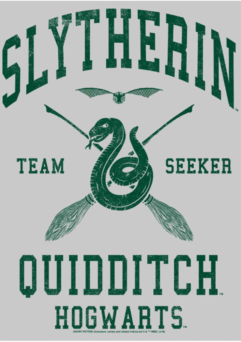 Harry Potter Slytherin Quidditch Seeker Crew Fleece Graphic Graphic Sweatshirt