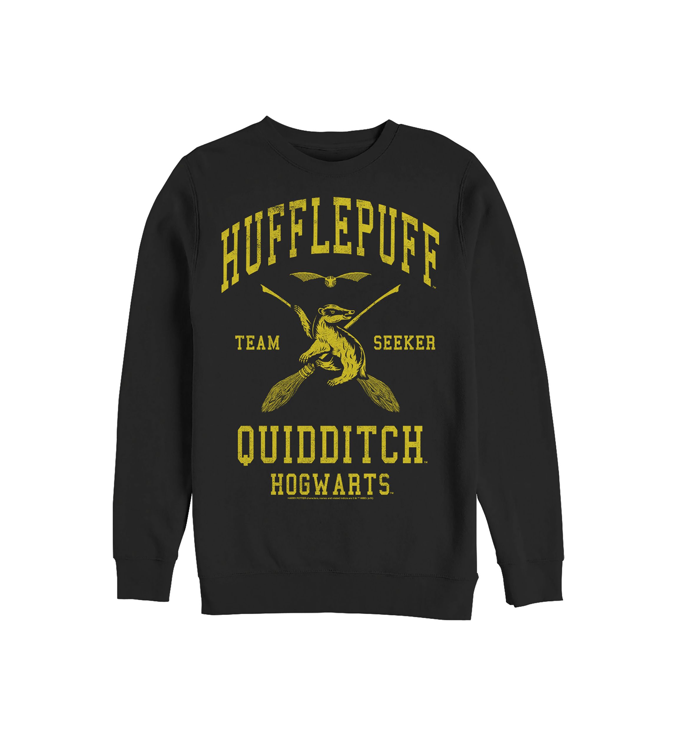 Harry Potter Hufflepuff Quidditch Seeker Crew Fleece Graphic Sweatshirt