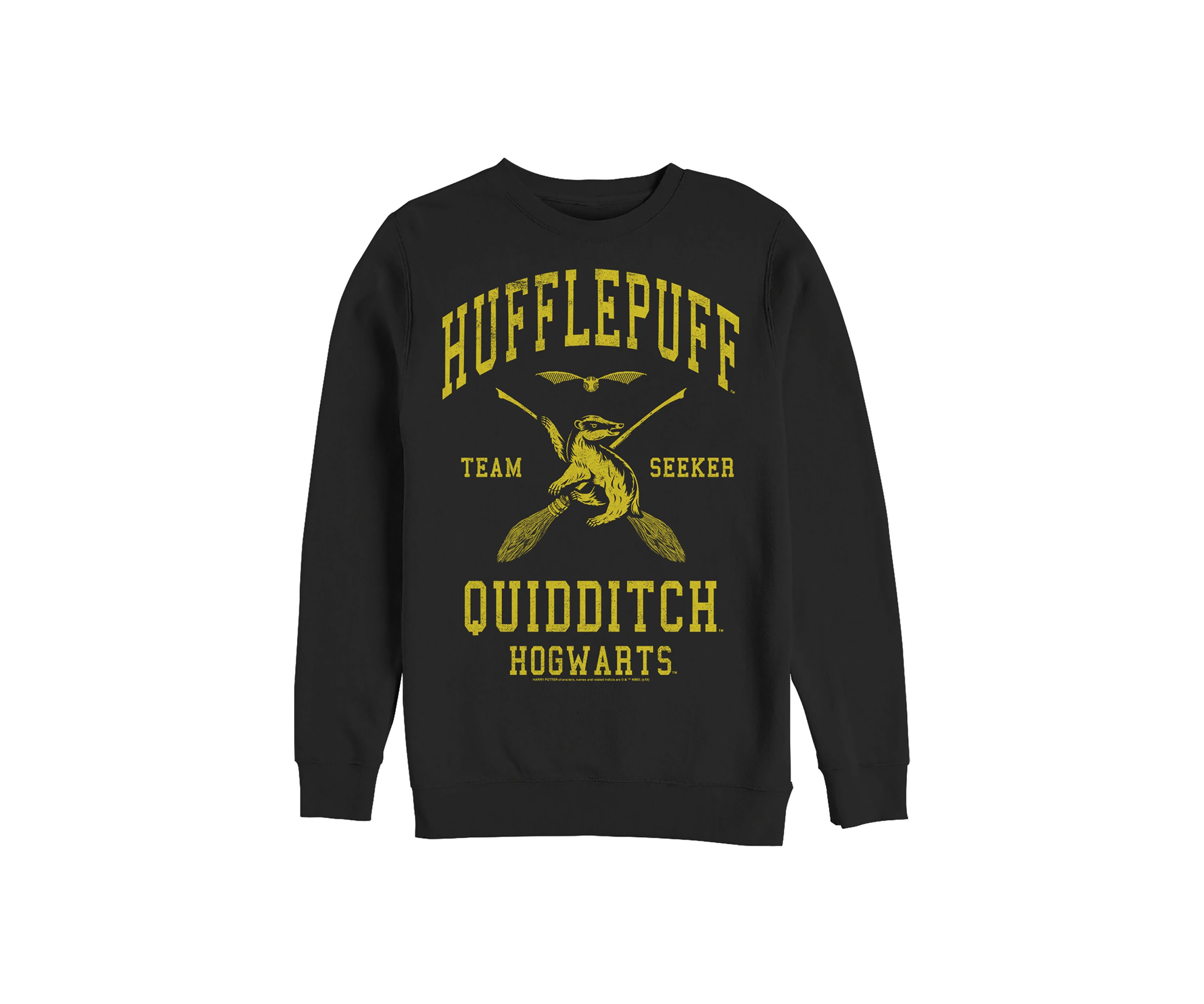 Harry Potter Hufflepuff Quidditch Seeker Crew Fleece Graphic Sweatshirt