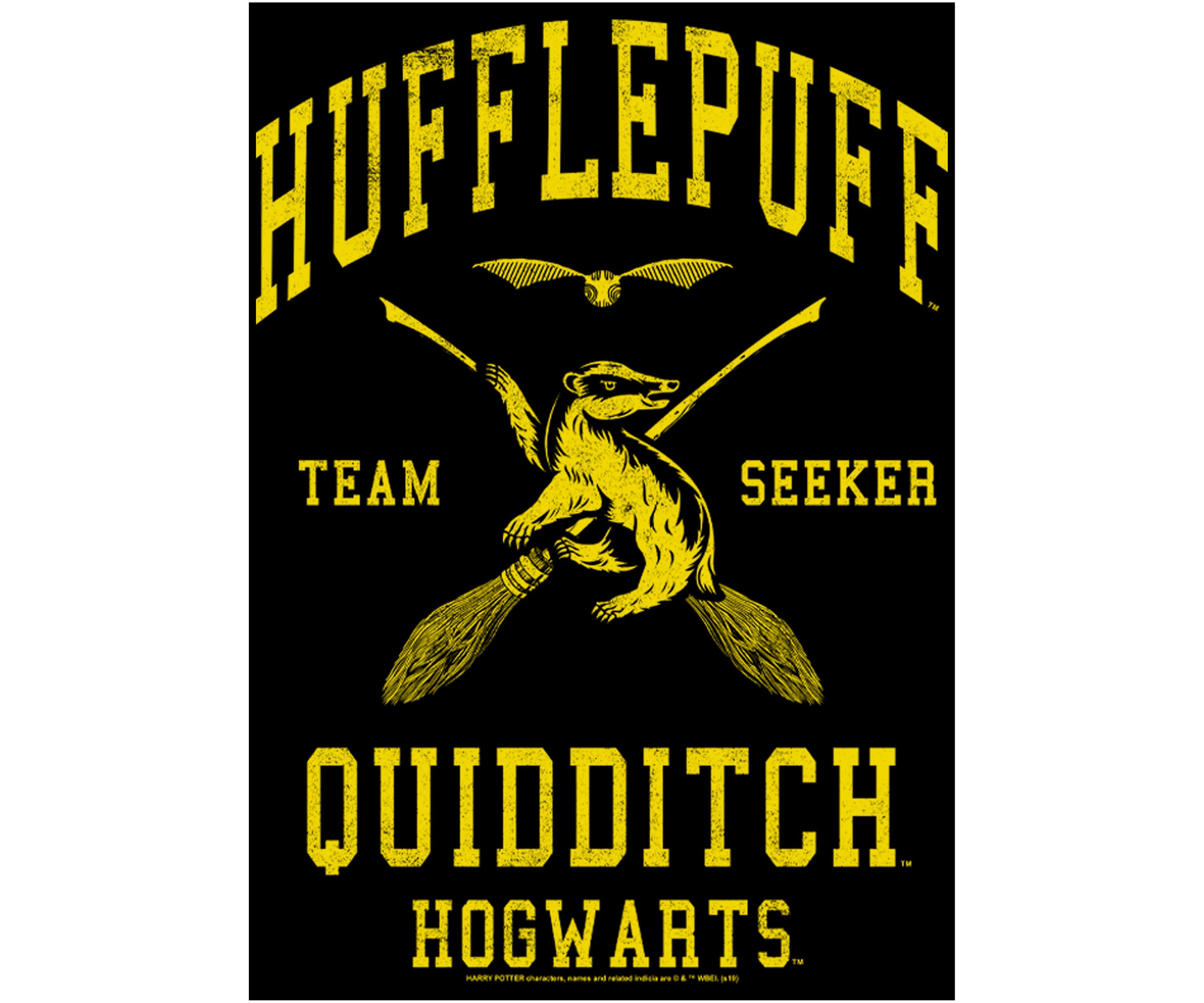 Harry Potter Hufflepuff Quidditch Seeker Crew Fleece Graphic Sweatshirt