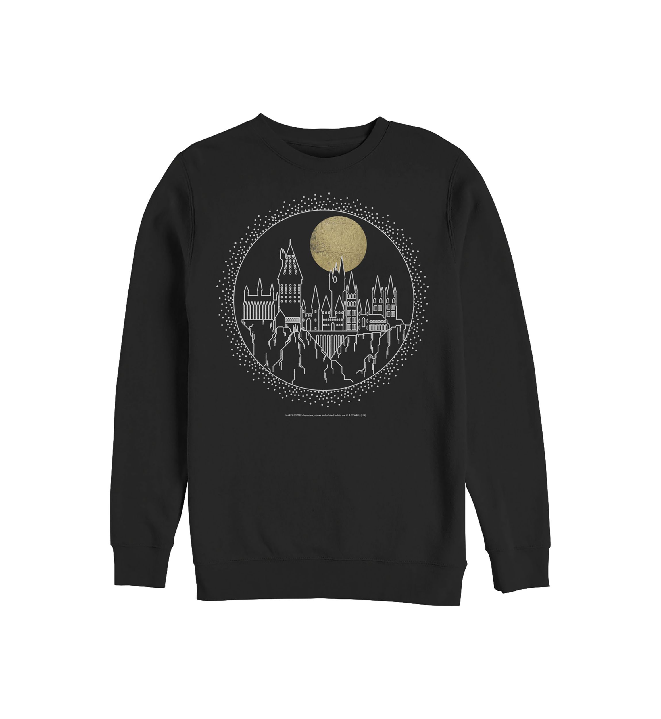 Harry Potter Hogwarts Line Art Crew Fleece Graphic Sweatshirt