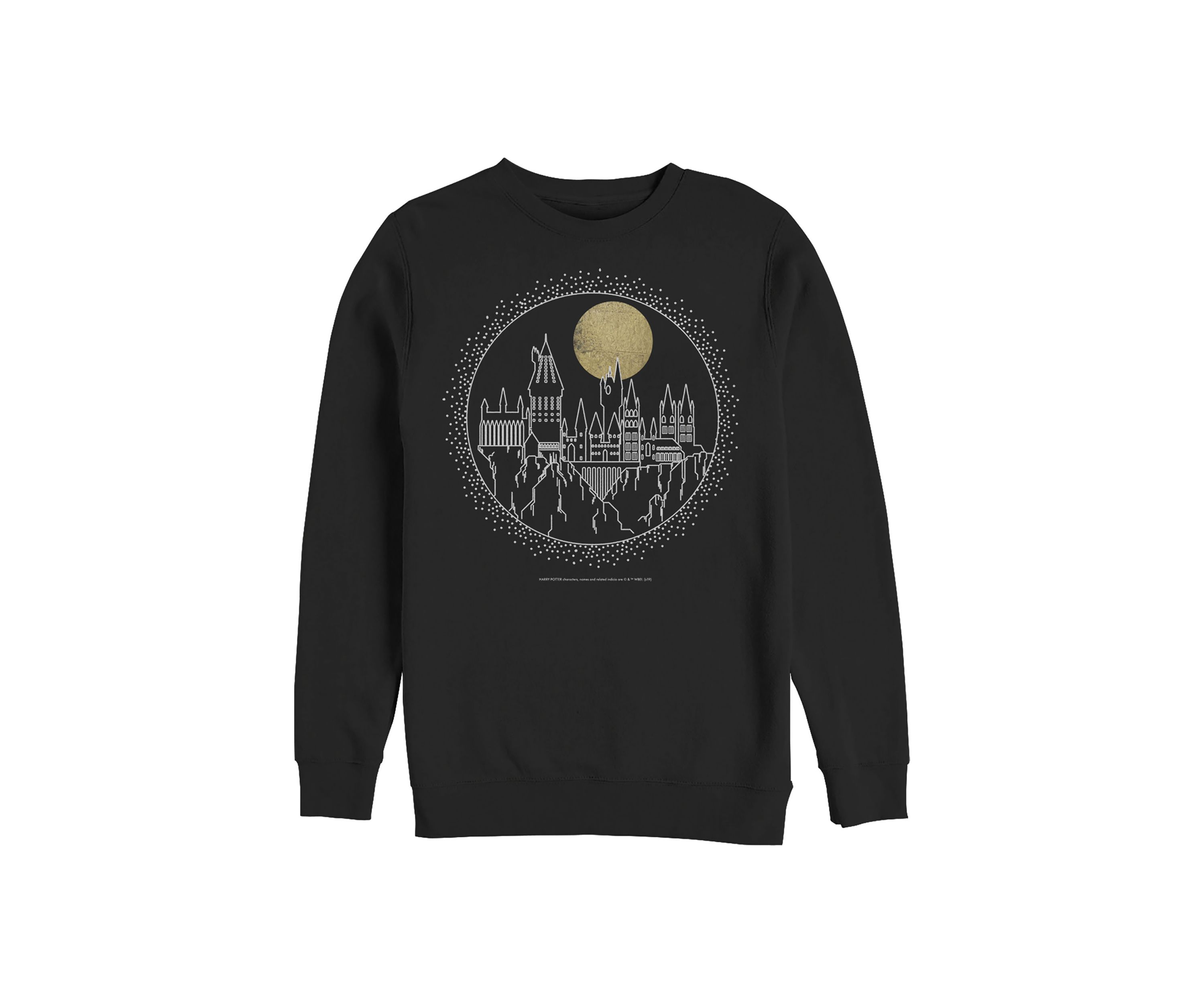 Harry Potter Hogwarts Line Art Crew Fleece Graphic Sweatshirt