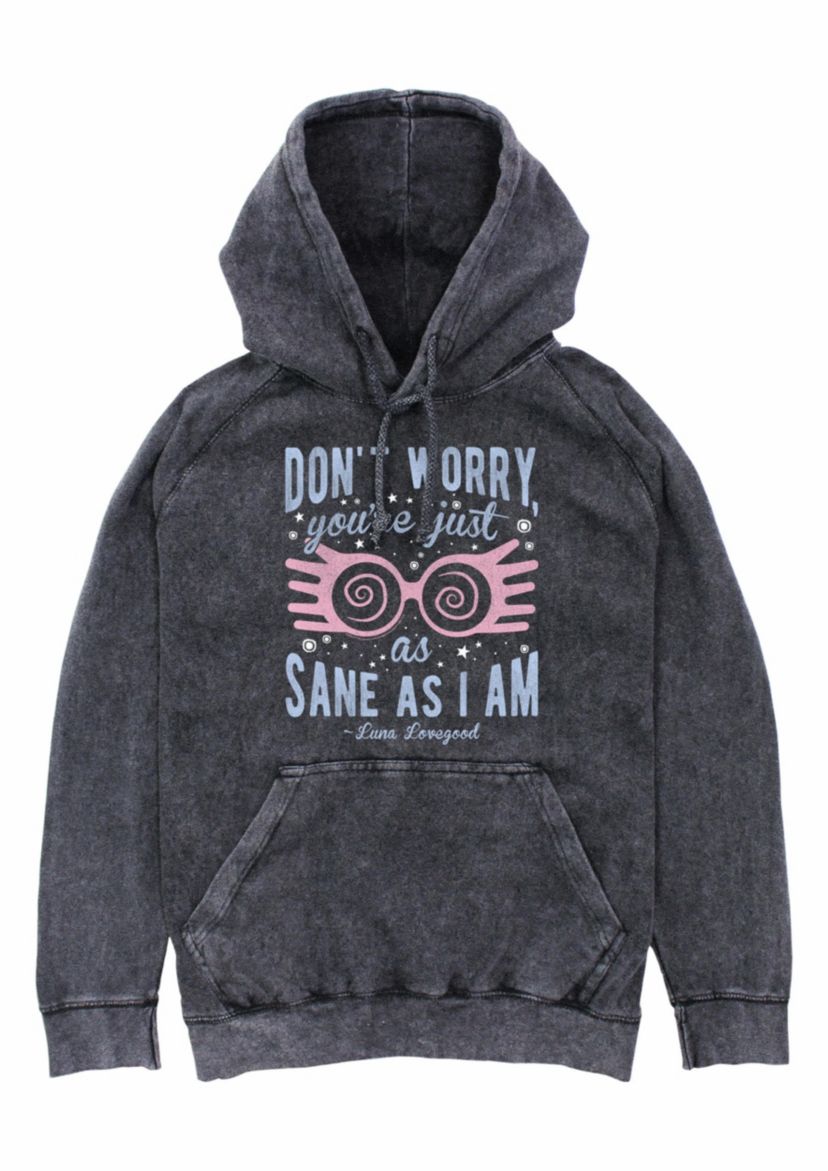 Just As Sane As Luna Graphic Fleece Hoodie