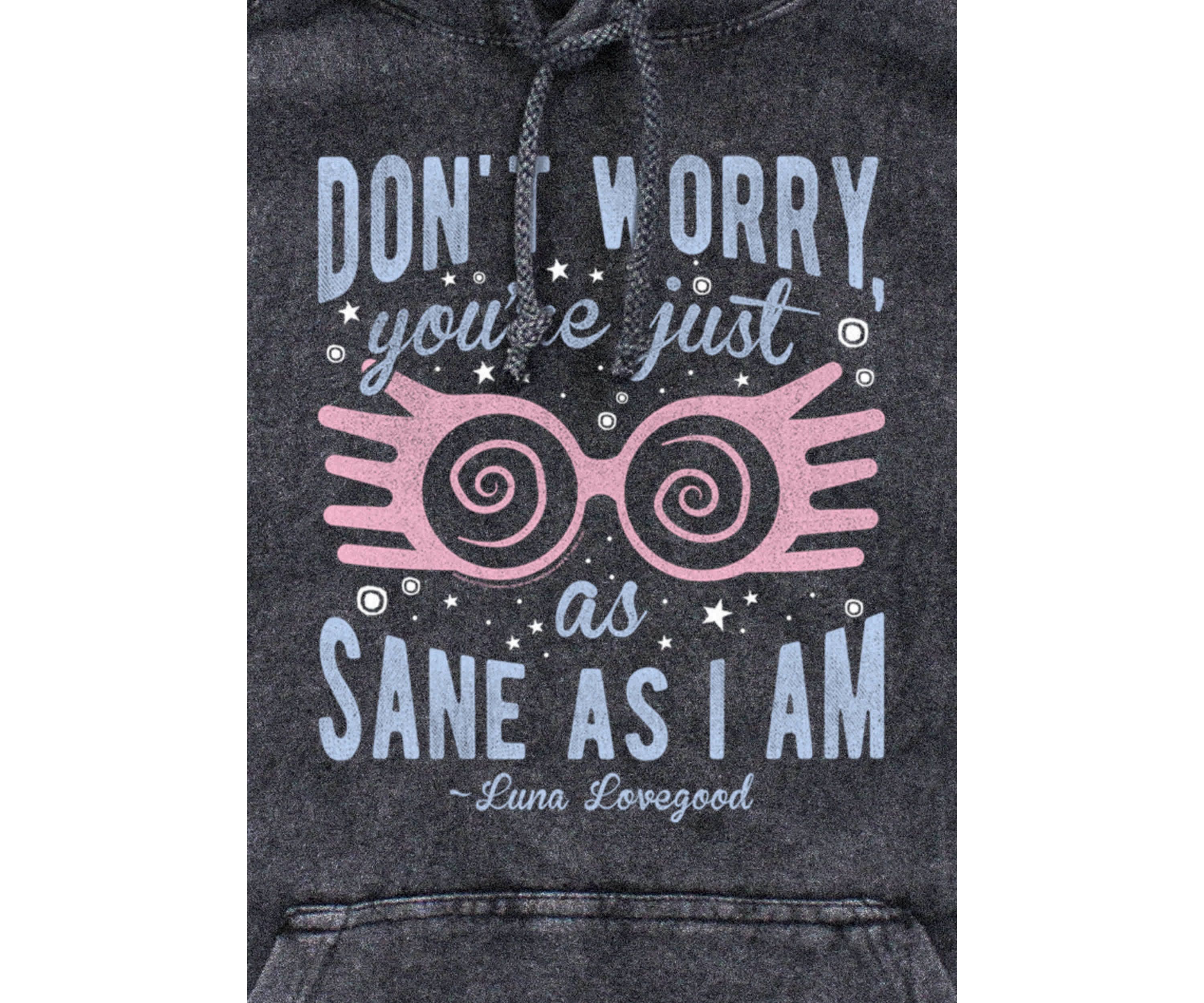 Just As Sane As Luna Graphic Fleece Hoodie