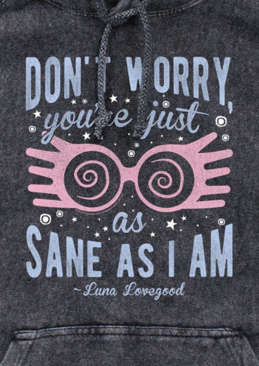 Just As Sane As Luna Graphic Fleece Hoodie