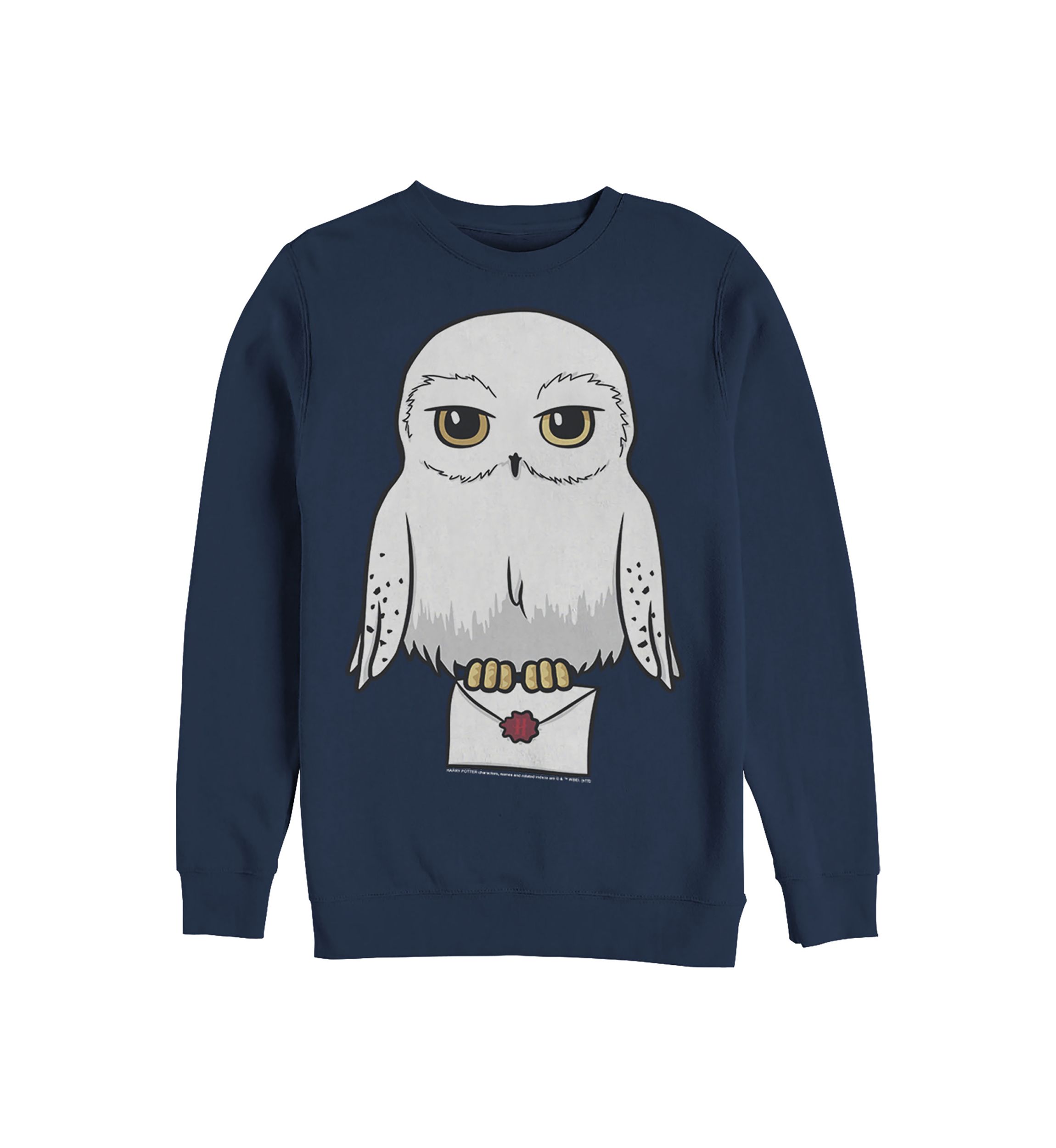 Harry Potter Anime Hedwig Mail Crew Fleece Graphic Sweatshirt