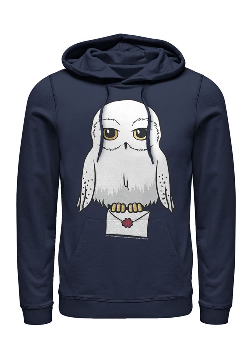 Harry Potter Anime Hedwig Mail Fleece Graphic Hoodie